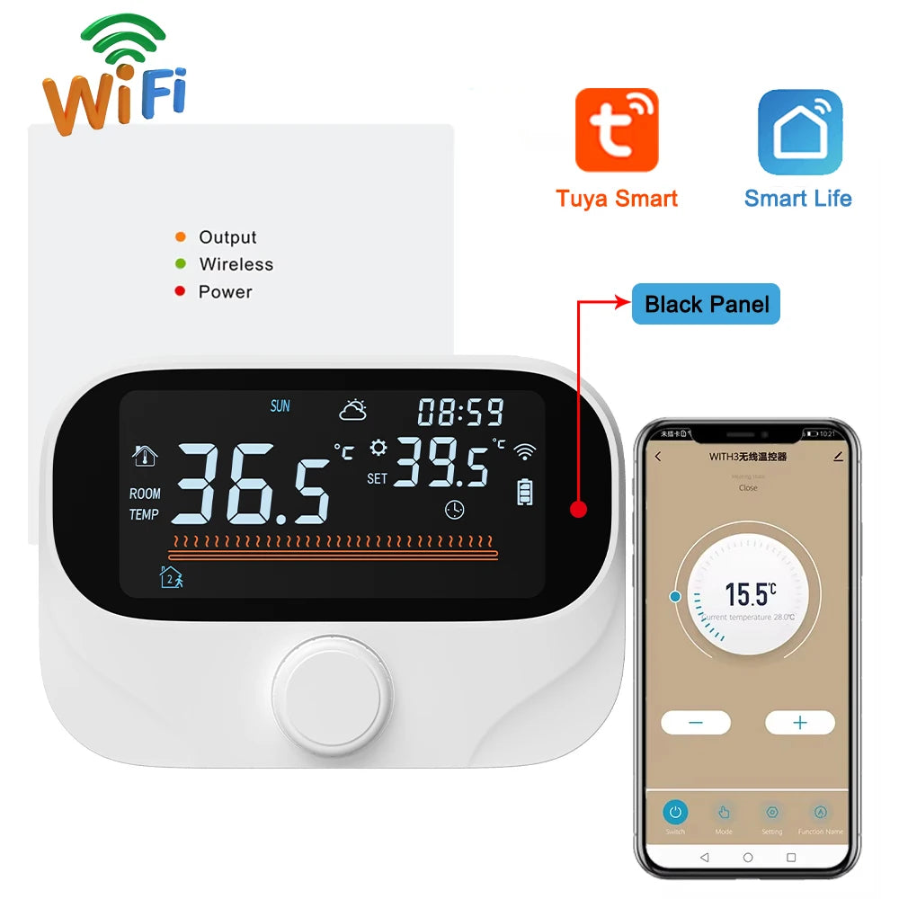 Tuya WiFi Smart Home Wireless Thermostat RF Battery Gas Boiler Water Heating Digital Temperature Controller Alexa Google Home