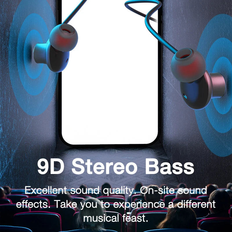 EARDECO 180 Hour Playback Bluetooth Headphone with Mic Wireless Headphones Bass Sport Wireless Earphones Headset Neckband Stereo