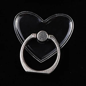 2pcs 1pcs Finger Ring Mobile Phone Smartphone Stand Holder Round Phone Ring Transparent Heart holder Star Socket Car Mount Stand