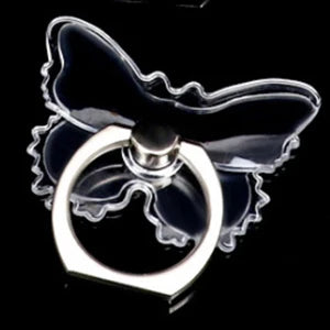 2pcs 1pcs Finger Ring Mobile Phone Smartphone Stand Holder Round Phone Ring Transparent Heart holder Star Socket Car Mount Stand