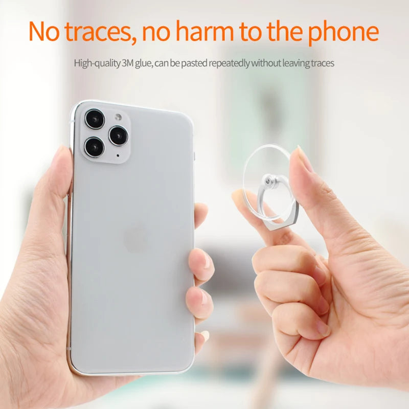 2pcs 1pcs Finger Ring Mobile Phone Smartphone Stand Holder Round Phone Ring Transparent Heart holder Star Socket Car Mount Stand