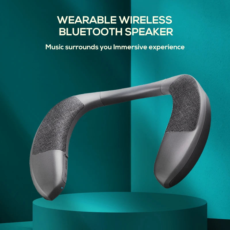 rockmia Bluetooth Audio EBS-909 Neck Speaker Wireless Hands free Speaker Box Ergonomic Design Wearable Music Player