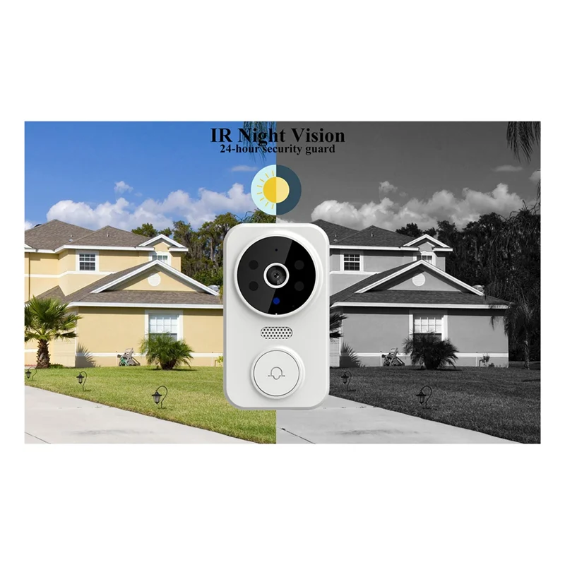 A10F-Tuya Smart Home Doorbell Camera WIFI Wireless Doorbell DC AC Battery Powered Camera Bell Smart Life Doorbell Camera