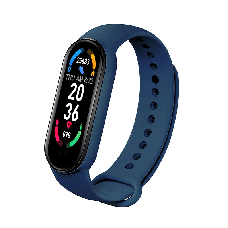 M6 Smartwatch Heart Rate Blood Pressure Monitoring Smart Watch Men Women Fitness Tracker Watch Waterproof Sports Watches Band