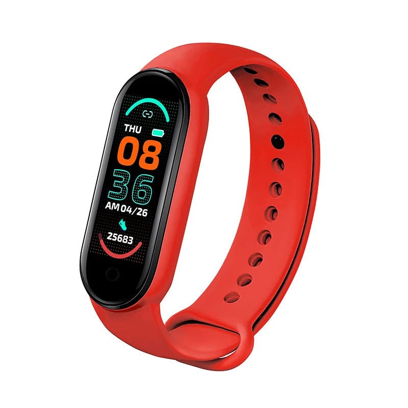 M6 Smartwatch Heart Rate Blood Pressure Monitoring Smart Watch Men Women Fitness Tracker Watch Waterproof Sports Watches Band