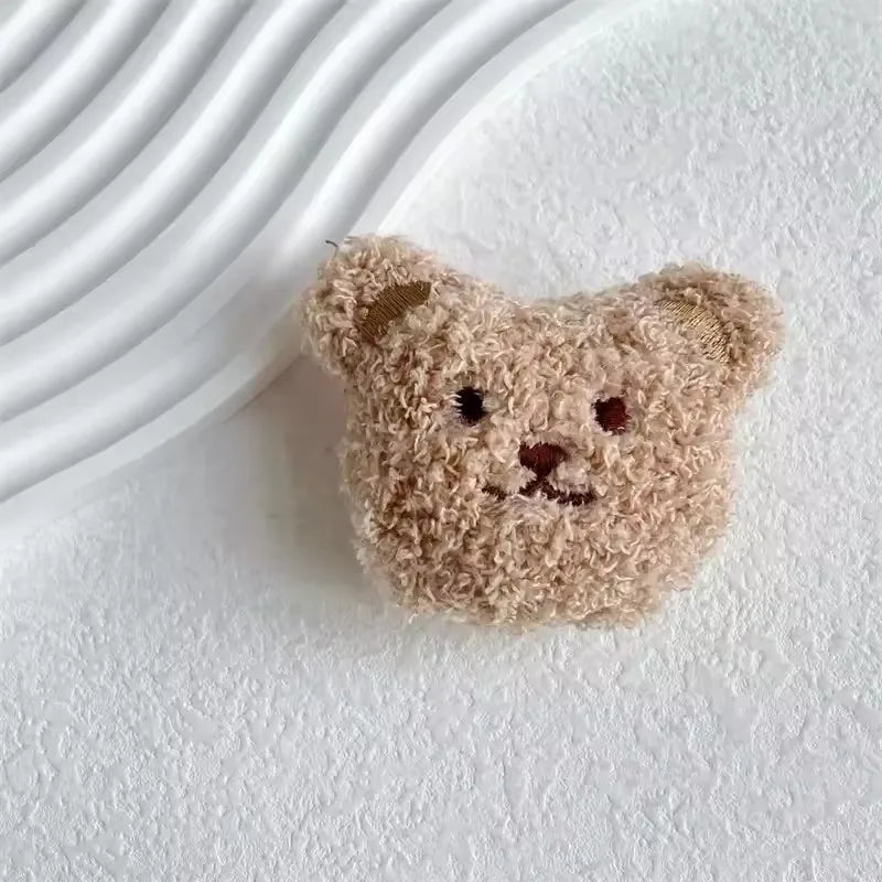1PC Universal Cute Bear Phone Holder Funny Fluffy Plush Folding Gripfor iPhone Support Socket Pocket Finger Griptok Stand