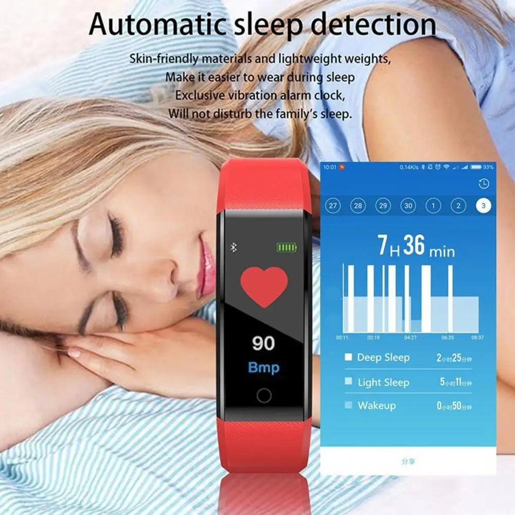 ID115 Plus Fitness Tracker Smart Band for Men Women Smart Watch Heart Rate Monitor Step Counting Calorie Burning Call Reminder