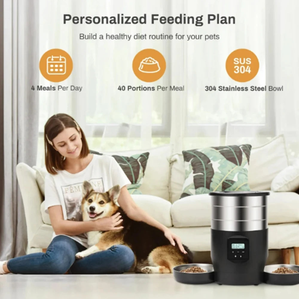 4.5L Smart Pet Feeder Automatic Cat Food Dispenser Cat Dog Bowl Automatic Cat Feeder Dog Food Machine With Timed Quantitative