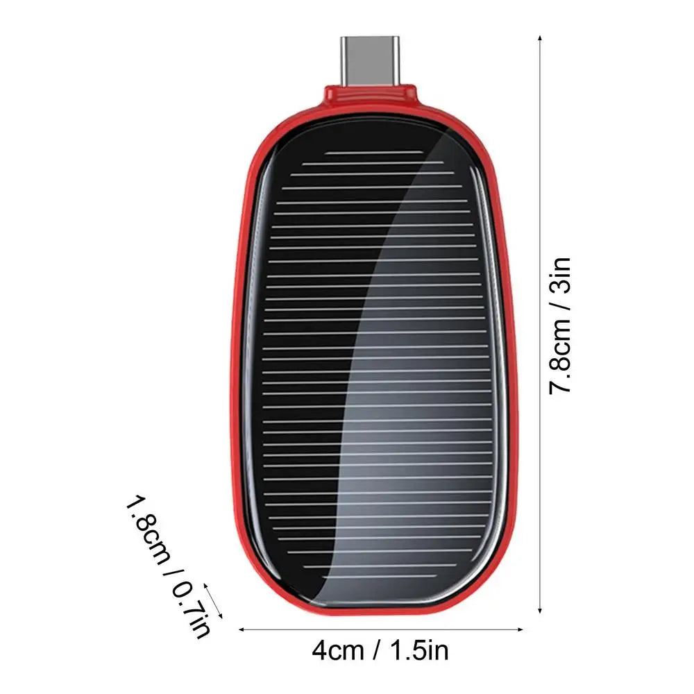 Solar Mini Power Bank Key Ring Portable Solar Phone Charger Emergency Portable Charger Small Size Powerbank For Outdoor Camping