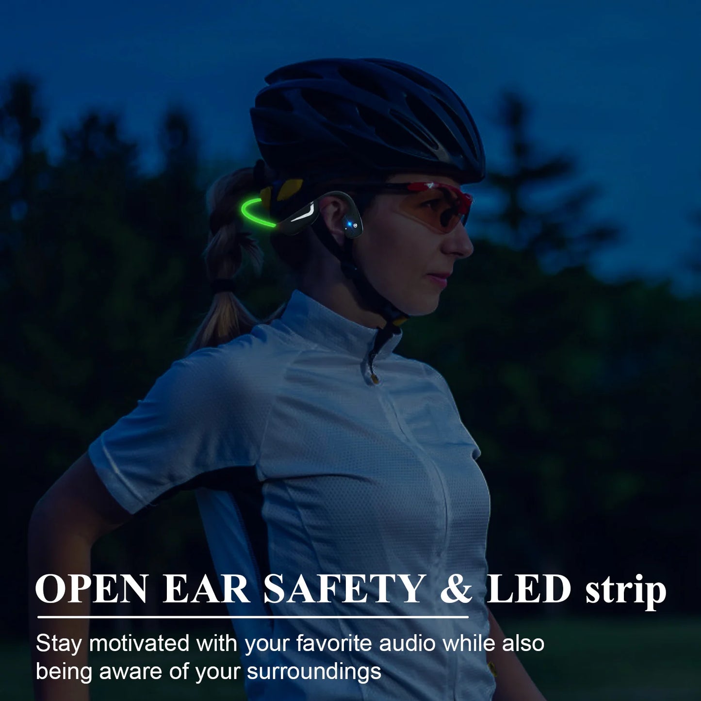 PARAMITA Dv68 Pro New Night Running glow-in-the-dark Sports Headphones Waterproof bone conduction headphones suitable for outdoo