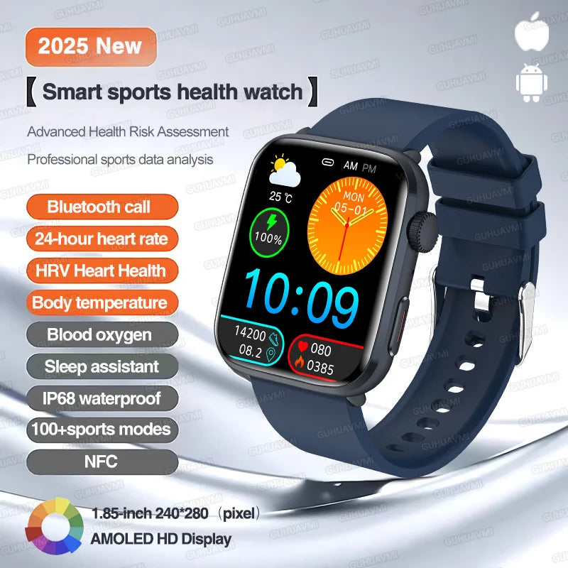 2025 New For Xiaomi Series 10 NFC Watch Men AMOLED Screen Bluetooth Call GPS Sport Waterproof Health Tracker Smartbracelet Women