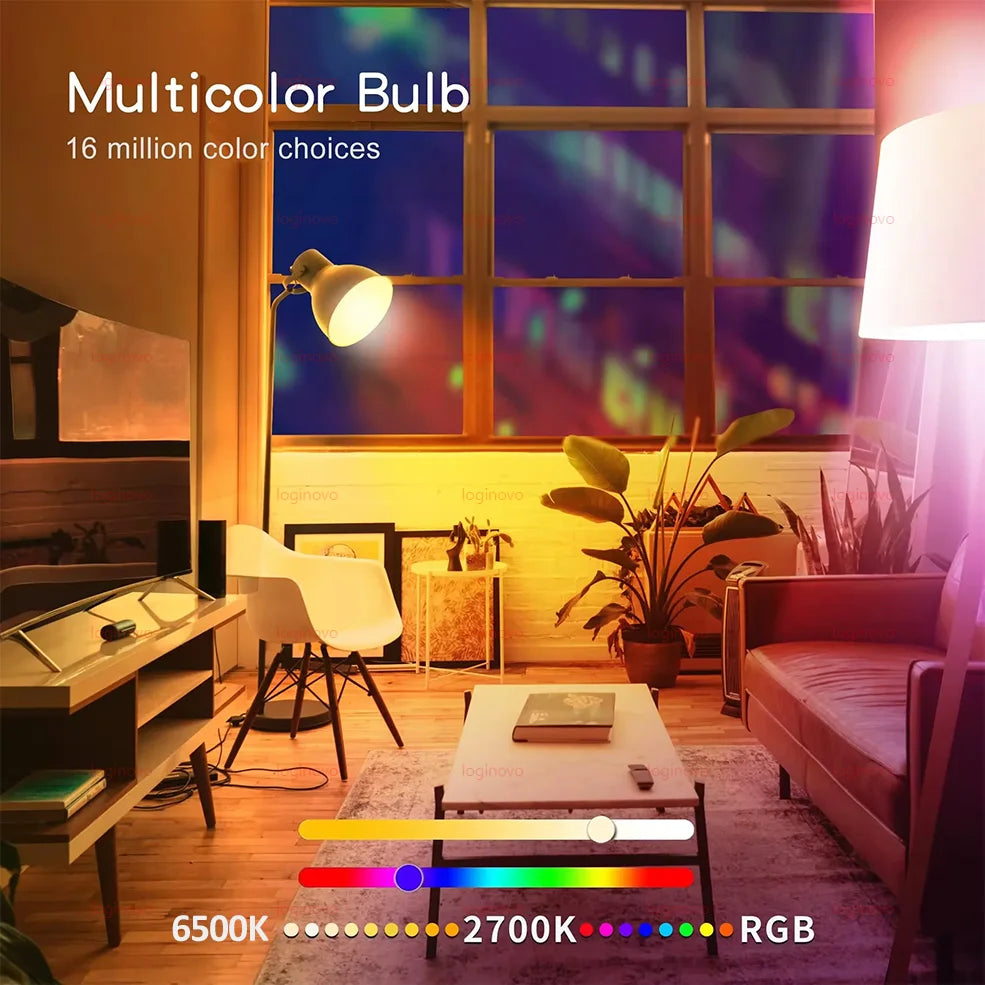 Tuya Smart LED Light Bulb E27 RGB 15W 20W Wifi Bluetooth Led Lamp Home Decor Lighting 220V 110V For Alexa Google Assistant
