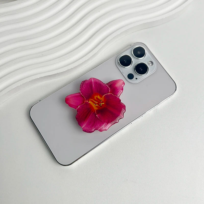 Phone Holder Folding Ring Phone Support Popular Style Internet Celebrity Orchid Acrylic Socket Grip Cymbidium Custom