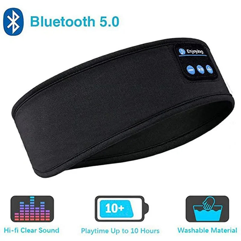 Wireless Bluetooth Earphone Sleeping Band Music Headphones Soft Elastic Comfortable Eye Mask Sleep Headset for Side Sleeper