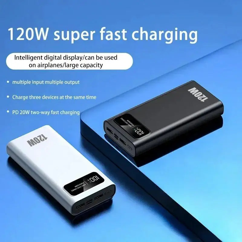 Xiaomi Power Bank 200000mAh 120W Super Fast Charging Battery High Capacity Digital Display Power Bank For iPhone Samsung Huawei