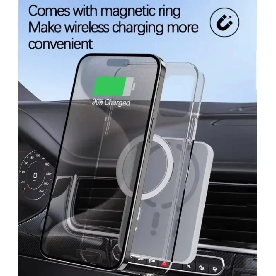 Car 30W Magnetic Wireless Charger Air Vent Clip Phone Holder For Magsafe iPhone 16 15 14 13 12 Pro Max Fast Car Charging Stand