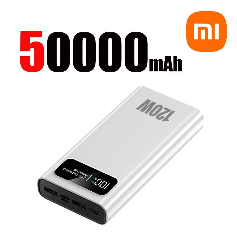 Xiaomi Power Bank 200000mAh 120W Super Fast Charging Battery High Capacity Digital Display Power Bank For iPhone Samsung Huawei