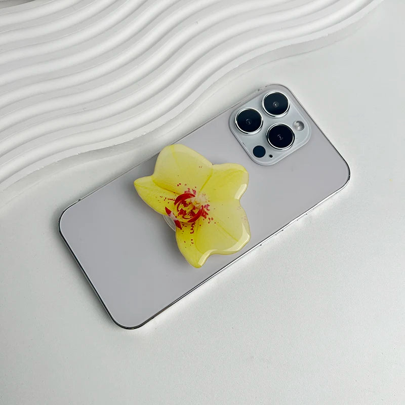 Phone Holder Folding Ring Phone Support Popular Style Internet Celebrity Orchid Acrylic Socket Grip Cymbidium Custom