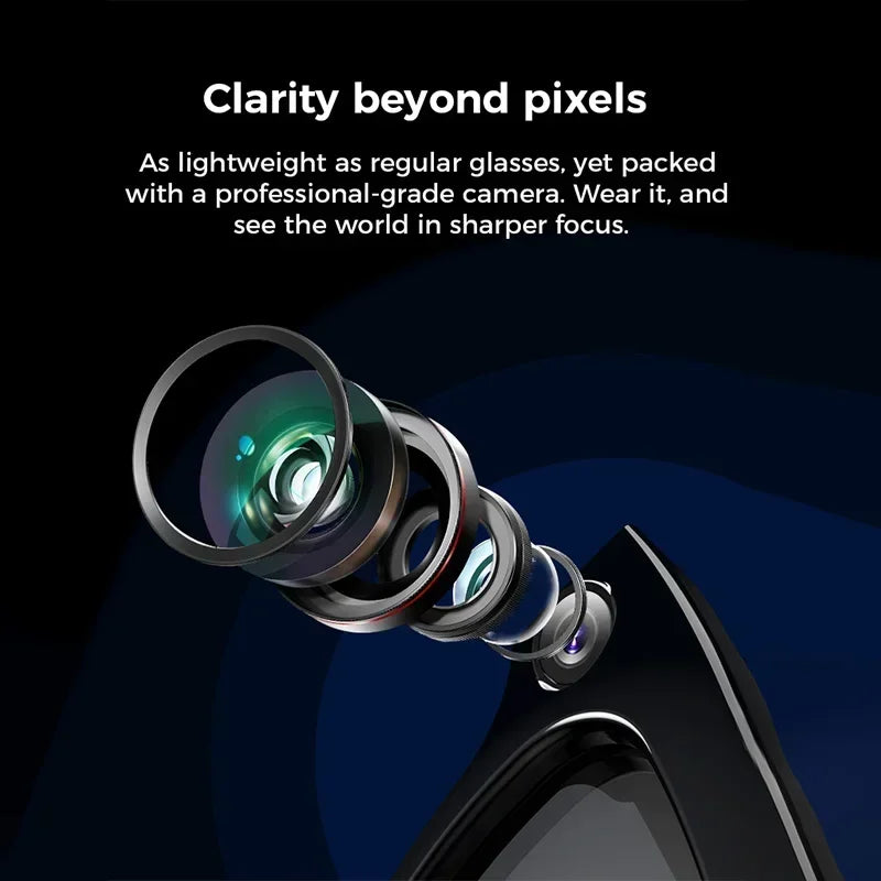 2025 AI Smart Glasses 8MP Professional-Grade Camera HD Video Music Bluetooth Call AI Voice Control Smart Glasses For Men Women