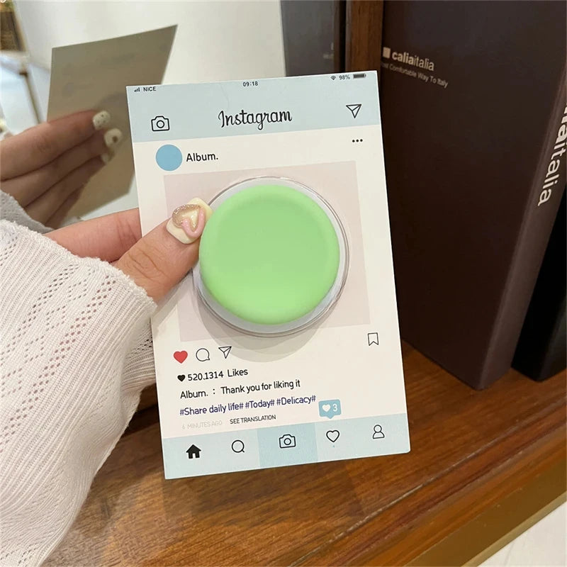 Korea Cute Silicone PopSockets Magnetic Phone Griptok Grip Tok Stand For iPhone 16 Foldable Wireless Charging MagSafe Holder