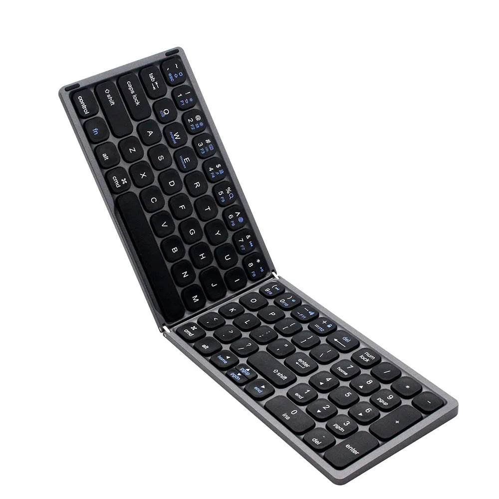 Ergonomic Custom Ultra Slim Spanish Layout Plastic ABS bluetooth foldable mini keyboard with pad
