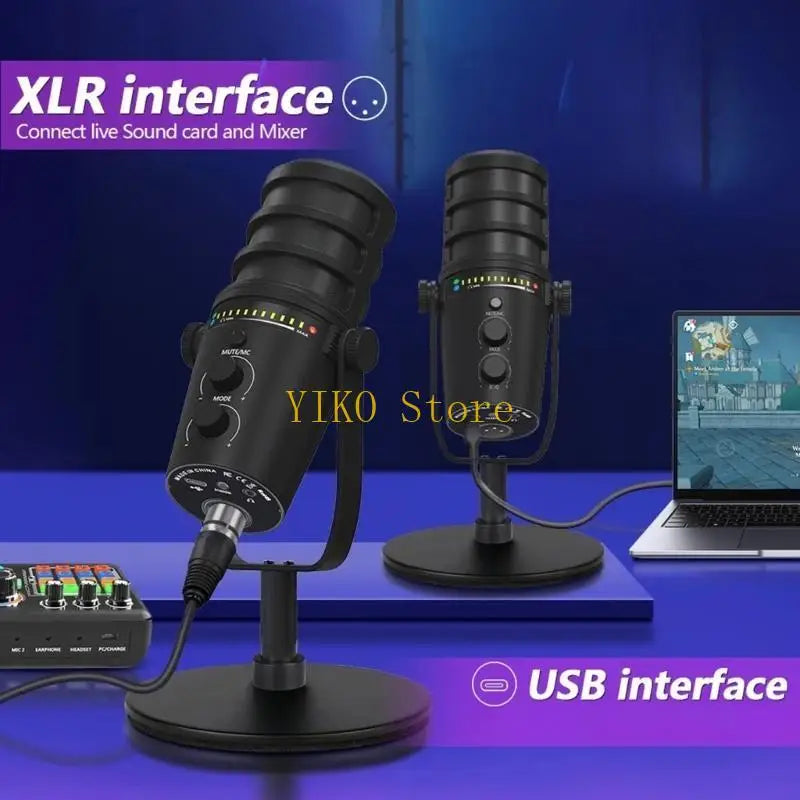 K32C Durability USB Dynamic Microphone For Music Production Broadcasting Mic
