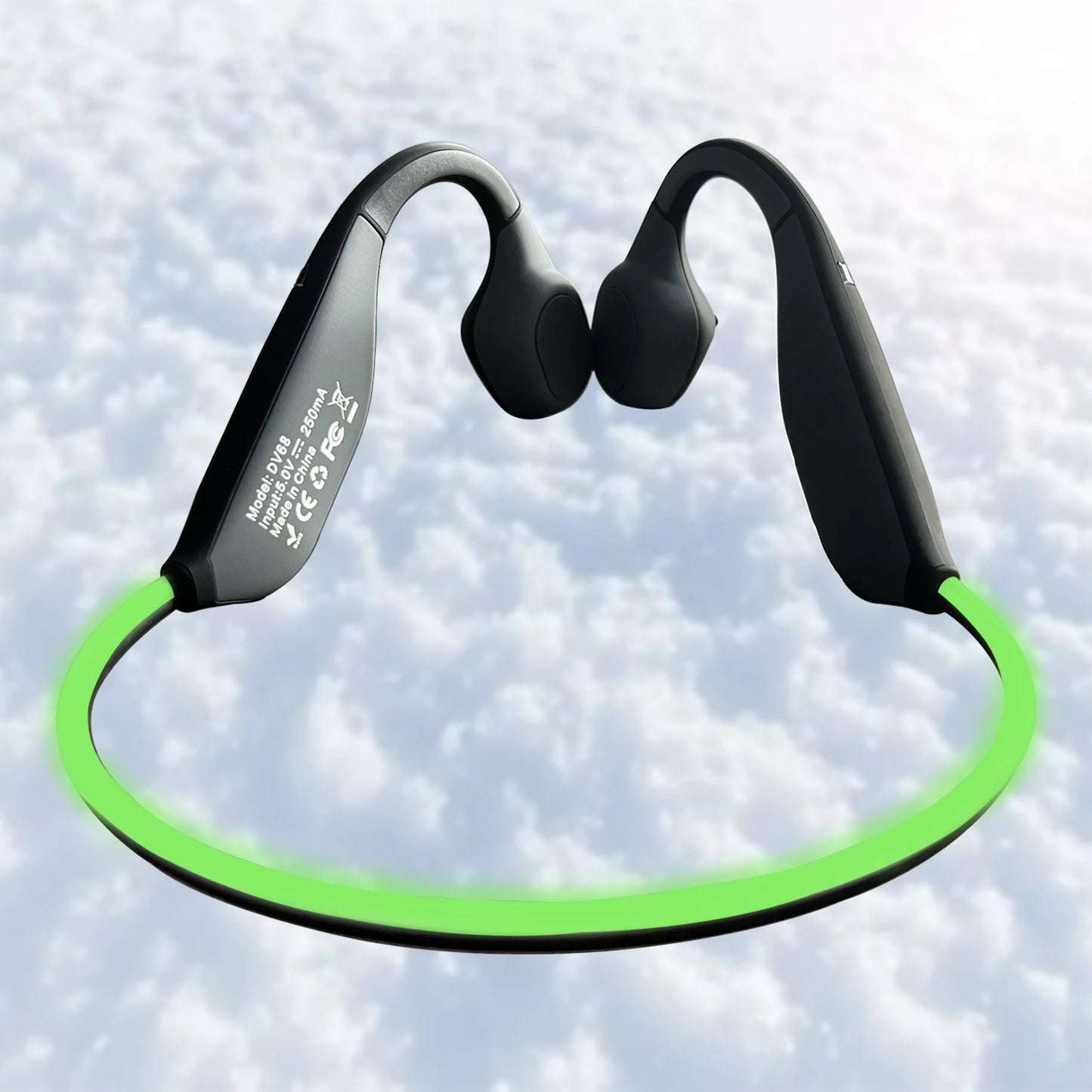 PARAMITA Dv68 Pro New Night Running glow-in-the-dark Sports Headphones Waterproof bone conduction headphones suitable for outdoo