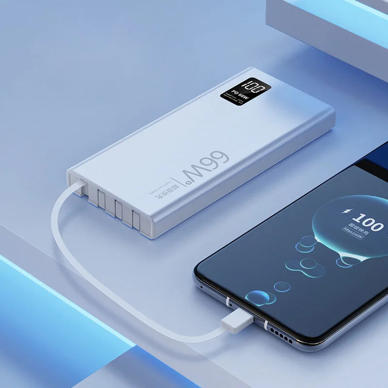 Super fast charging with its own cable high-capacity charging treasure 20000 mAh mobile power gift