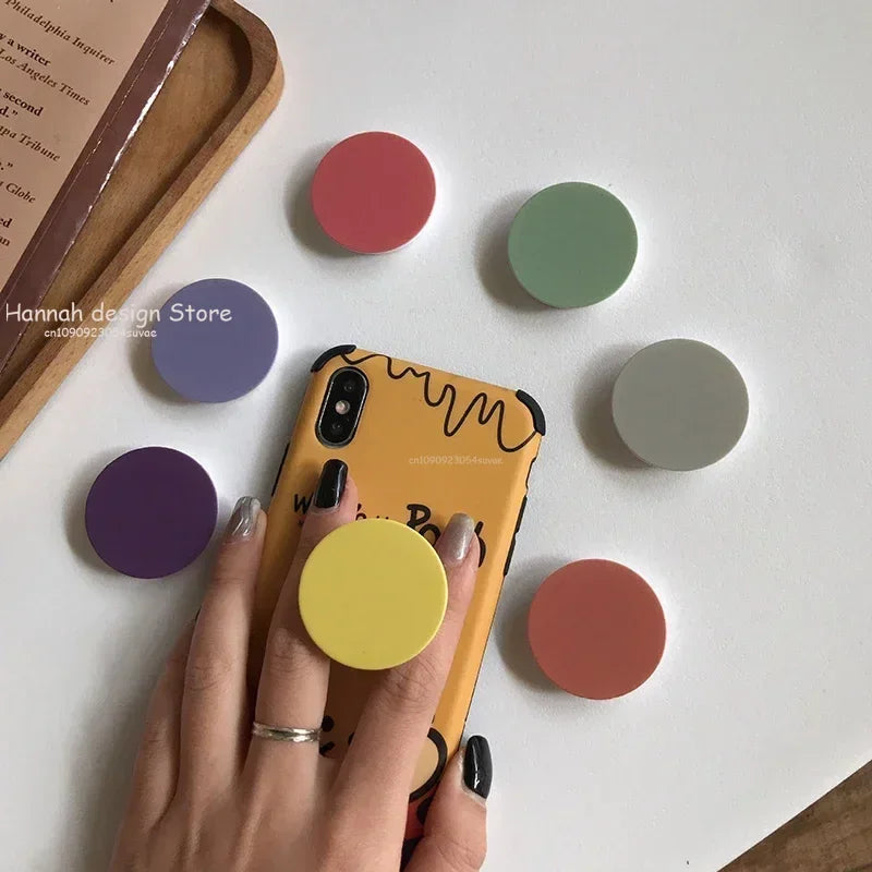 Luxury Glossy Phone Socket for iPhone 15 14 12 13 Foldable Stretch Grip Tok Phones Holder Finger Ring Stand for Xiaomi Huawei