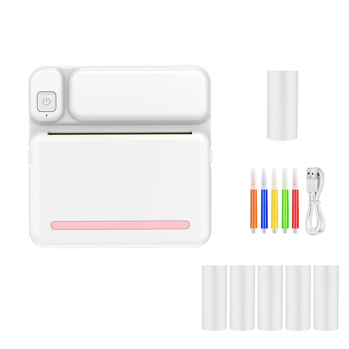 Portable Mini printer,thermal pocket Label printer, for Android or IOS APP, inkless sticker printer, suitable for home, office