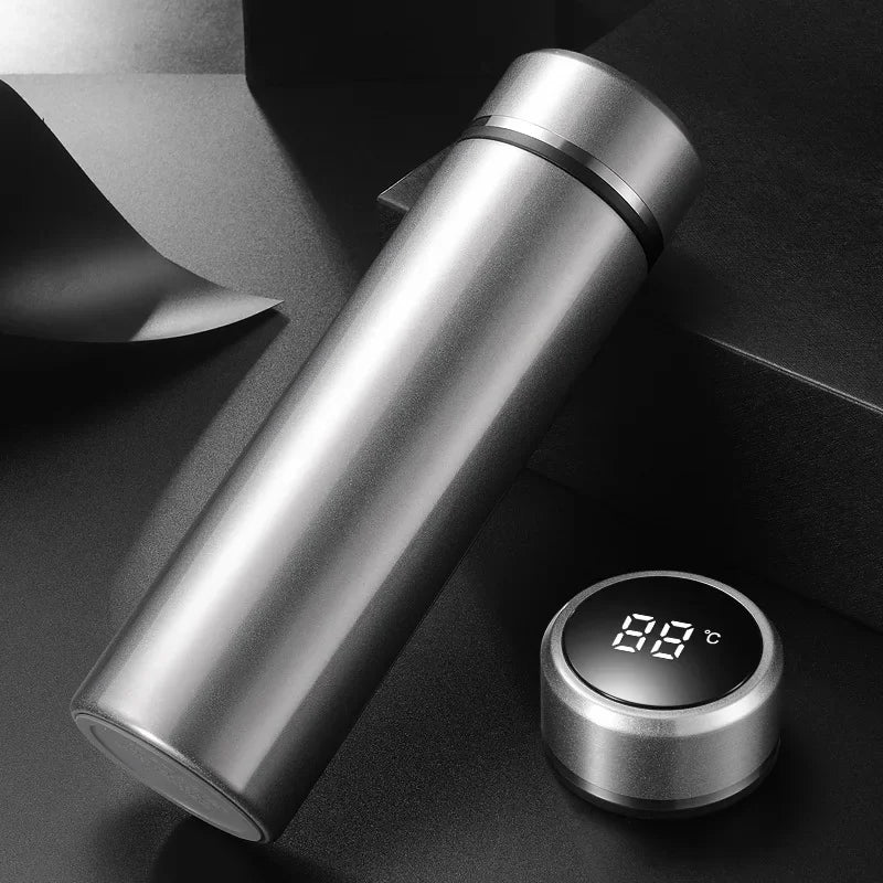 500ml Stainless Steel Insulated Thermos Bottle 316 Intelligent Water Cup High-end Tea Cup Business Gift One Cup with Double Lids