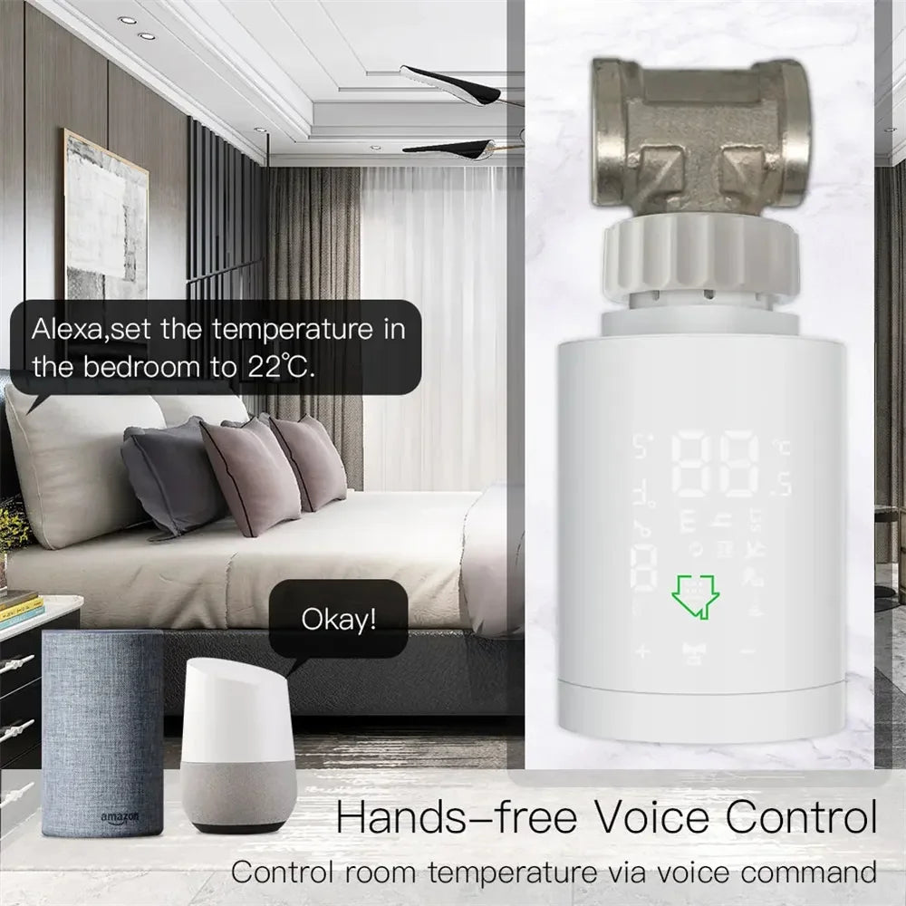 Tuya ZigBee3.0 Smart Thermostat Radiator Valve Programmable Thermostatic Radiator Actuator Temperature Controller Voice Control