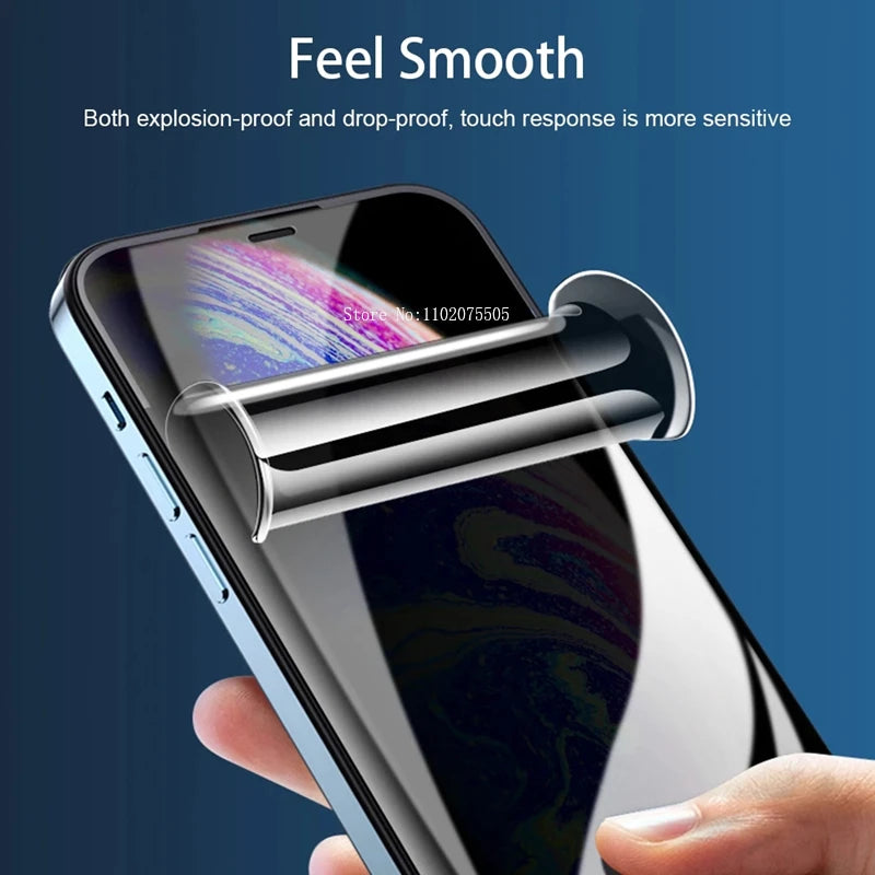 3PCS Anti-Spy Hydrogel Film for iPhone 15 13 11 12 14 Pro Max Plus XS Max X XR Privacy Screen Protectors for iPhone 12 13 Mini
