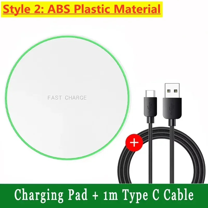 Wireless Chargers Pad Stand 30W Fast Wireless Charging Dock Station for Apple iPhone 8-16 Samsung Galaxy S22 S20 S24 Note Xiaomi