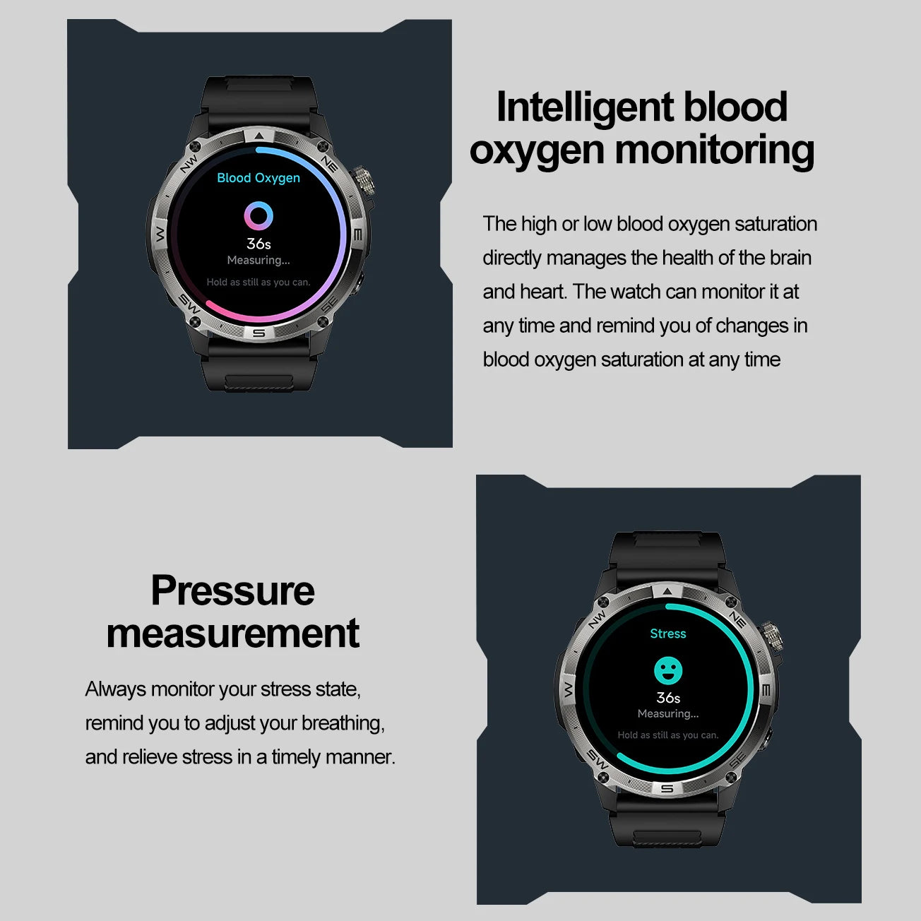 Men Smart Watch HK08 Amoled Screen BT Calling Outdoor Sports Altitude Pressure GPS Motion Positioning Compass Smartwatch
