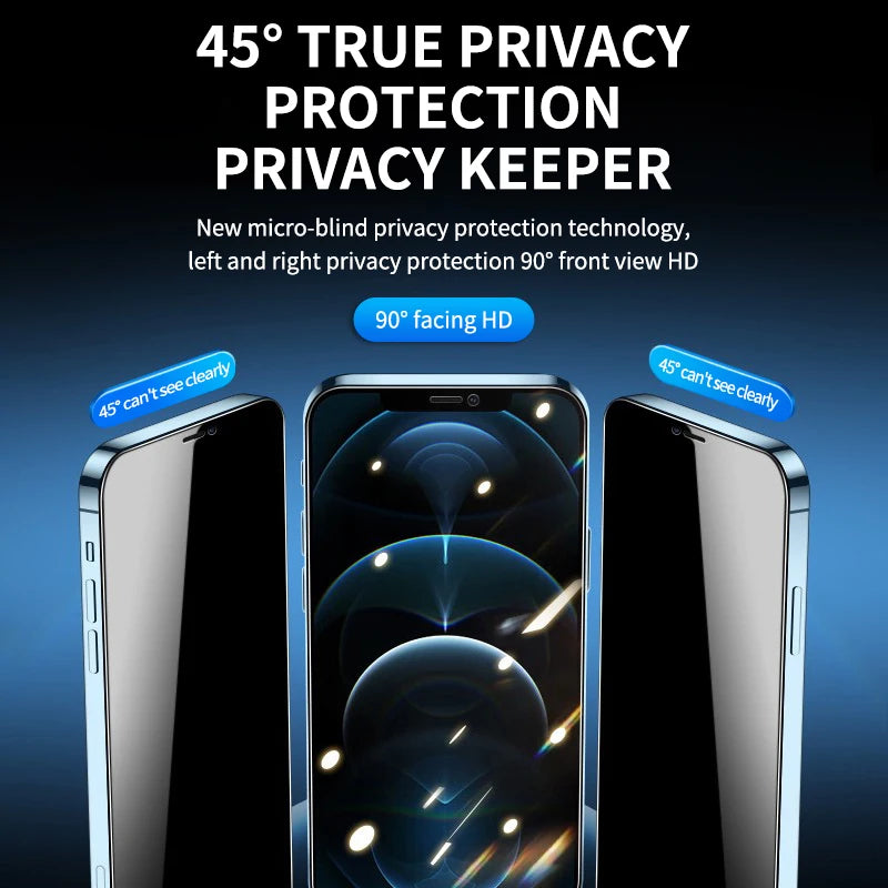 Full Cover Anti-Spy Screen Protector For iPhone 11 12 13 14 PRO MAX Privacy For iPhone 14 11 6 7 8 Plus XS Max XR Tempered Glass