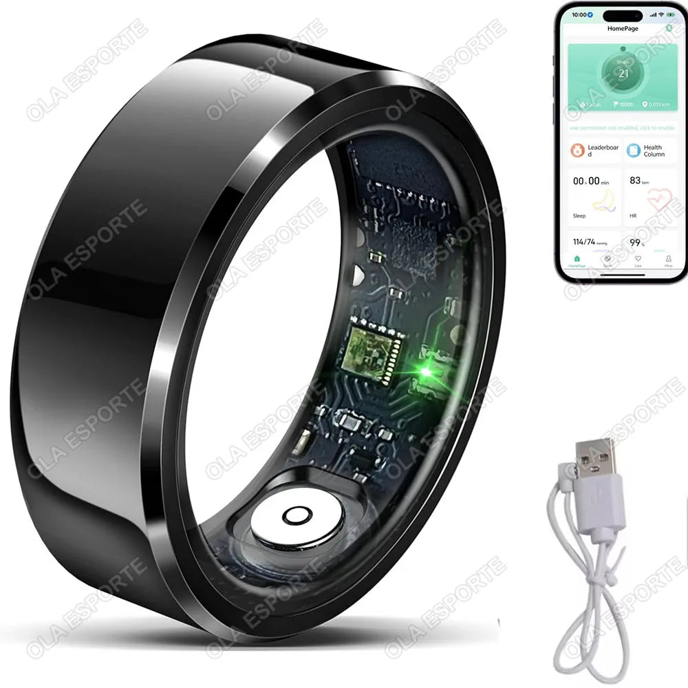 2025 New For Xiaomi Smart Ring Men Women, Heart Rate and Blood Oxygen Monitor Smartring IP68 & 5ATM Waterproof, Multi-sport Mode