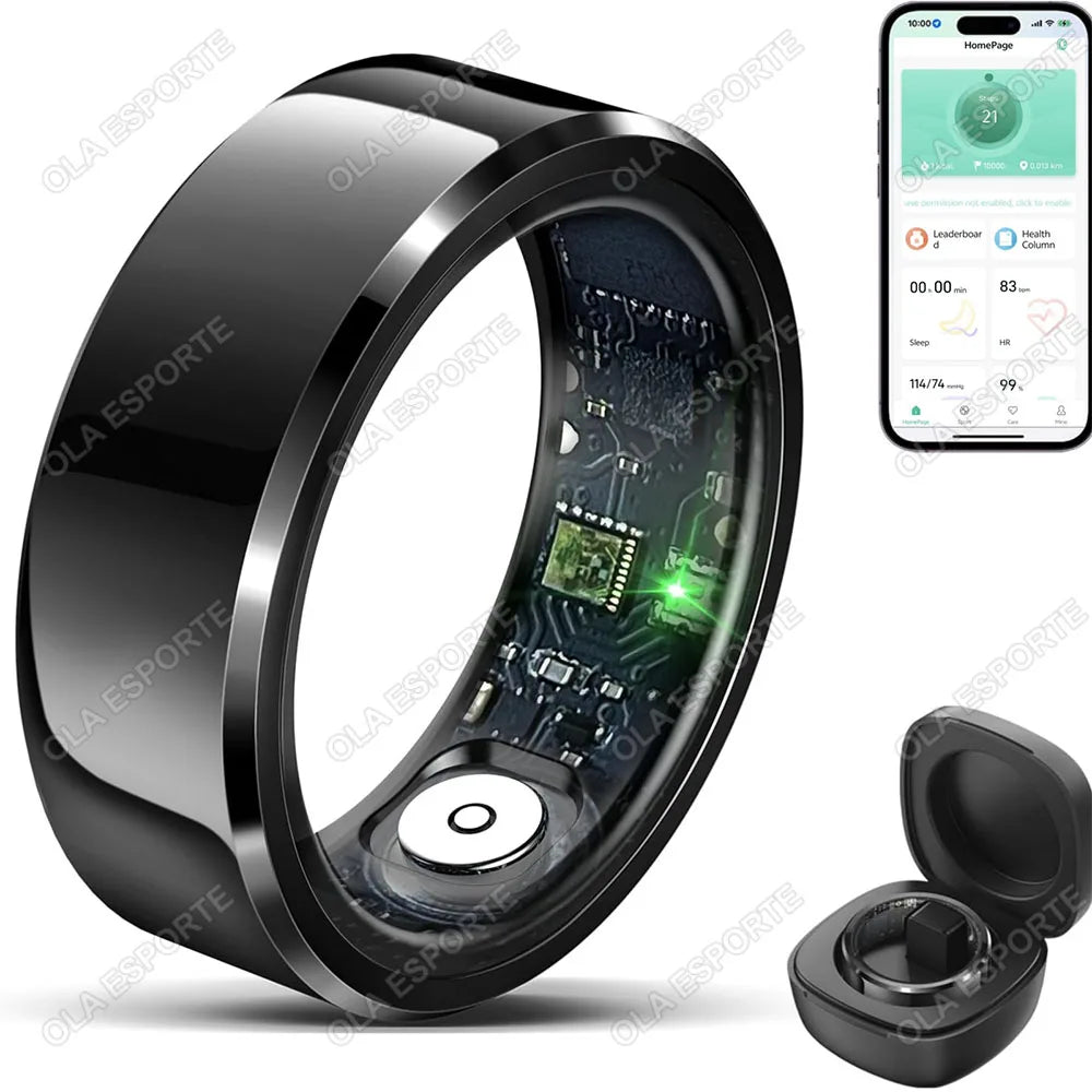 2025 New For Xiaomi Smart Ring Men Women, Heart Rate and Blood Oxygen Monitor Smartring IP68 & 5ATM Waterproof, Multi-sport Mode