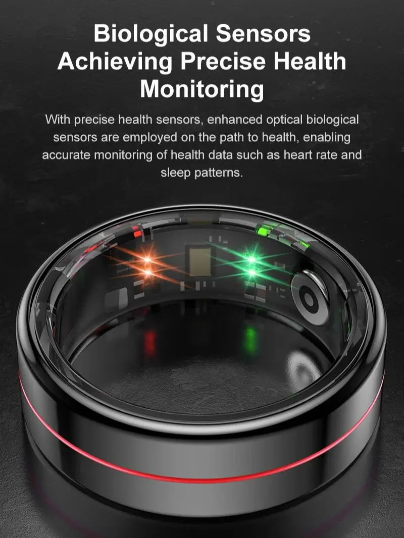 R04 Smart Ring Men Women Health Heart Rate Sleep Monitoring 5ATM Waterproof Multi-sport Modes Fitness Smart Ring For Android IOS