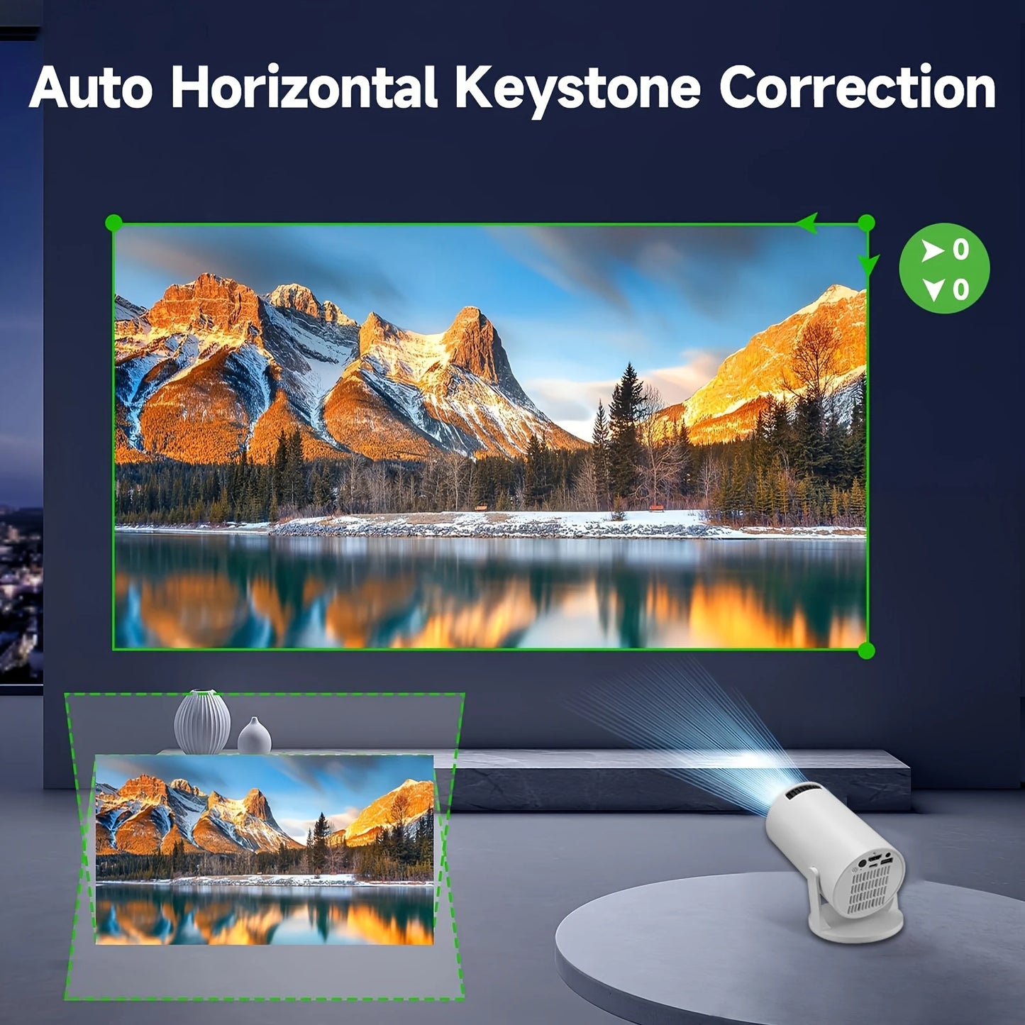 Mag cube Projector 4K 1080P HD HY300 Pro M5 Outdoor Cinema Portable Android For iPhone IOS Home House Bluetooth TV Game Movie
