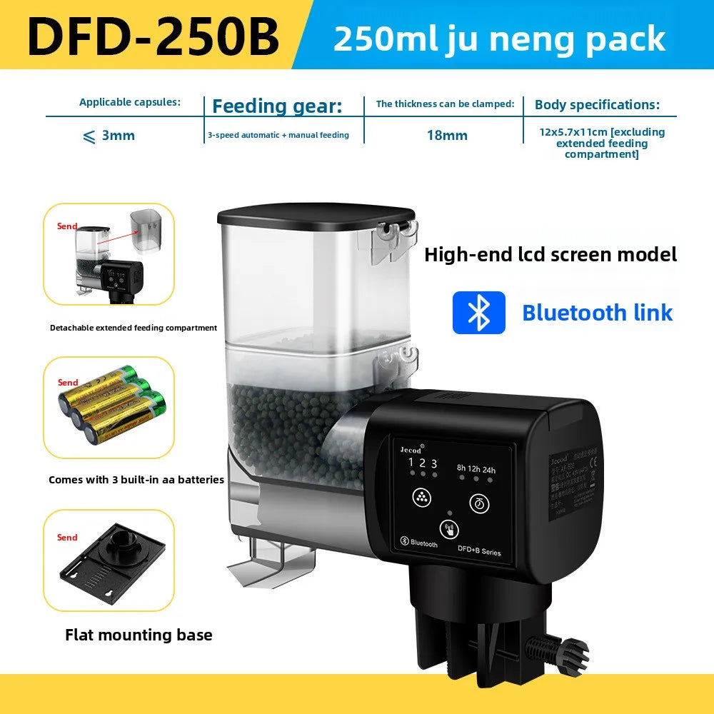 Jebao Fish Tank Aquarium Feeder Ornamental Fish Intelligent Large Capacity Timed Feeding Device