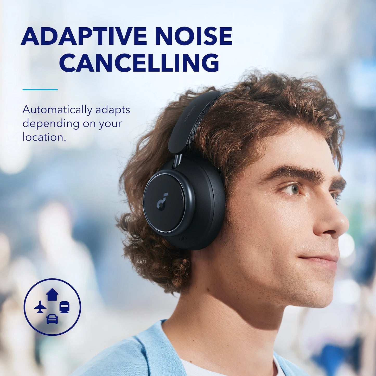 soundcore Anker Space Q45 Adaptive Noise Cancelling Headphones Ultra Long 50H Playtime App Control Hi-Res Sound Bluetooth 5.3