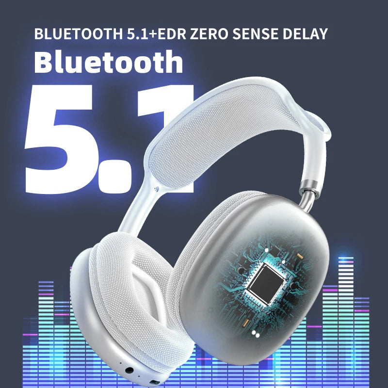 P9 Promax Headphones Wireless Bluetooth Headsets Outdoor Sports Gaming Wireless earphones Supports TF Card for Pc Smartphone