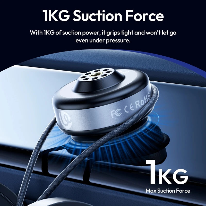 Ulanzi SK-23 Electric Automatic Suction Cup Magnetic Phone Holder Multi-functional Holder Anti-shake Vacuum Suction Car Holder