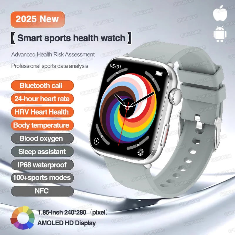 2025 New For Xiaomi Series 10 NFC Watch Men AMOLED Screen Bluetooth Call GPS Sport Waterproof Health Tracker Smartbracelet Women