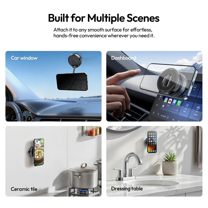 Ulanzi SK-25 Magnetic Car Phone Holder Suction Cup Car Specific Navigation Vacuum Support GPS Fixed Camera Position Shooting