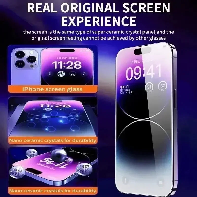 3Pcs Dust Free Installation Privacy Screen Protector For iPhone 16 15 14 13 12 11 Pro Max Mini XS X XR 15 16 Plus Anti-spy Glass