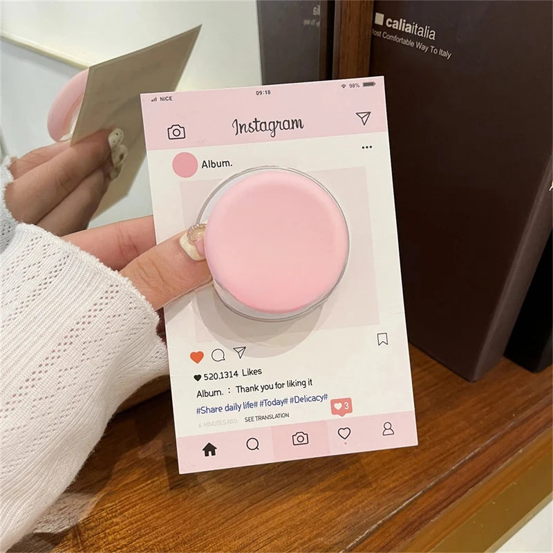 Korea Cute Silicone PopSockets Magnetic Phone Griptok Grip Tok Stand For iPhone 16 Foldable Wireless Charging MagSafe Holder