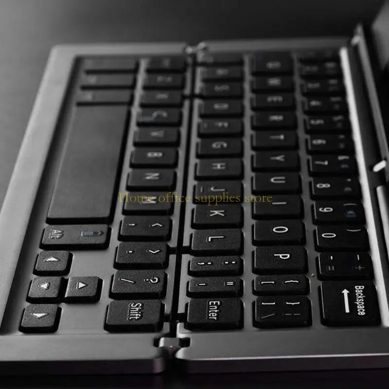 K43B Foldable Rechargeable Keyboard Mini Wireless Bluetooth-compatible Keyboards Aluminum Alloy Portable Travel Office Home