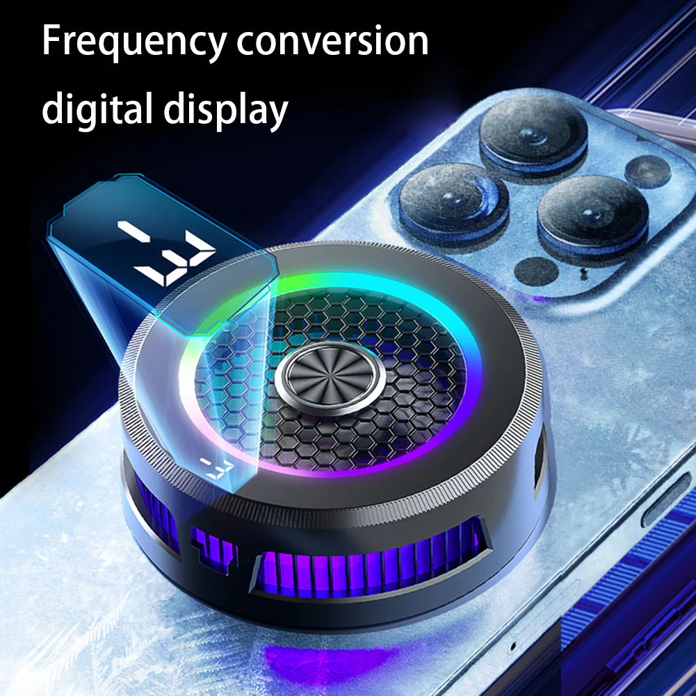 Magnetic & Back-clip Semiconductor Refrigeration Cooling Phone Radiator RGB Lighting 3 Modes for Iphone Android PUBG Game Cooler